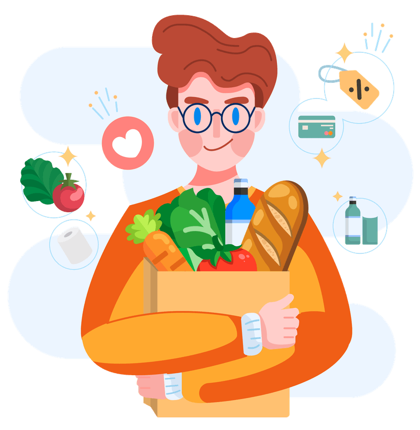 Man with Grocery